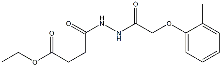 ethyl 4-{2-[(2-methylphenoxy)acetyl]hydrazino}-4-oxobutanoate 구조식 이미지