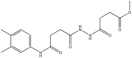 methyl 4-(2-{4-[(3,4-dimethylphenyl)amino]-4-oxobutanoyl}hydrazino)-4-oxobutanoate Structure