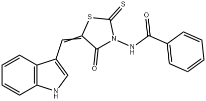 (Z)-N-(5-((1H-indol-3-yl)methylene)-4-oxo-2-thioxothiazolidin-3-yl)benzamide Structure