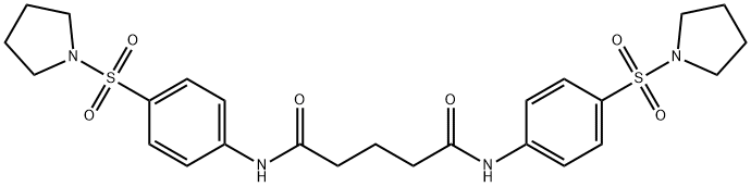 N,N'-bis[4-(1-pyrrolidinylsulfonyl)phenyl]pentanediamide Structure