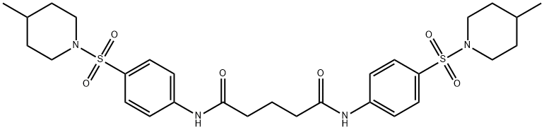 N,N'-bis{4-[(4-methyl-1-piperidinyl)sulfonyl]phenyl}pentanediamide 구조식 이미지