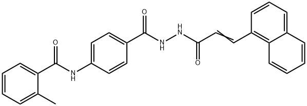 2-methyl-N-[4-({2-[3-(1-naphthyl)acryloyl]hydrazino}carbonyl)phenyl]benzamide 구조식 이미지