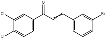 (2E)-3-(3-bromophenyl)-1-(3,4-dichlorophenyl)prop-2-en-1-one 구조식 이미지