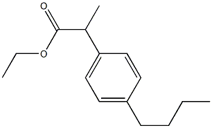 Benzeneacetic acid, 4-butyl-a-methyl-, ethyl ester 구조식 이미지