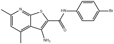 3-amino-N-(4-bromophenyl)-4,6-dimethylthieno[2,3-b]pyridine-2-carboxamide Structure