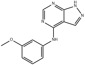 N-(3-methoxyphenyl)-1H-pyrazolo[3,4-d]pyrimidin-4-amine 구조식 이미지