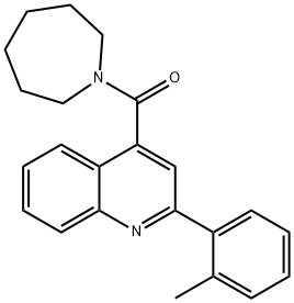 azepan-1-yl-[2-(2-methylphenyl)quinolin-4-yl]methanone 구조식 이미지