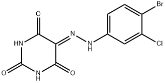 5-[(4-bromo-3-chlorophenyl)hydrazono]-2,4,6(1H,3H,5H)-pyrimidinetrione Structure