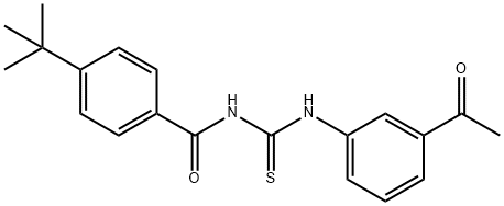 N-{[(3-acetylphenyl)amino]carbonothioyl}-4-tert-butylbenzamide Structure