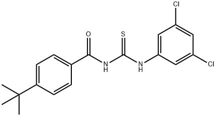 4-tert-butyl-N-{[(3,5-dichlorophenyl)amino]carbonothioyl}benzamide 구조식 이미지