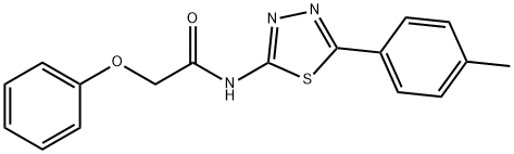 2-phenoxy-N-(5-(p-tolyl)-1,3,4-thiadiazol-2-yl)acetamide 구조식 이미지