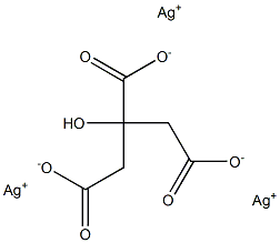 1,2,3-Propanetricarboxylic acid, 2-hydroxy-, silver(1+) salt Structure