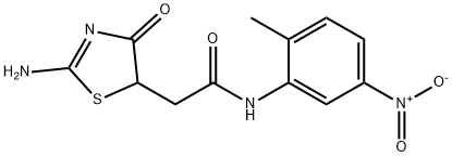 2-(2-imino-4-oxothiazolidin-5-yl)-N-(2-methyl-5-nitrophenyl)acetamide Structure