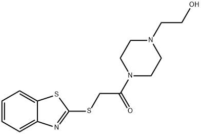 2-(benzo[d]thiazol-2-ylthio)-1-(4-(2-hydroxyethyl)piperazin-1-yl)ethan-1-one Structure