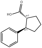 Trans-2-Phenyl-cyclopentanecarboxylic acid 구조식 이미지