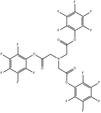 (Bis-pentafluorophenyloxycarbonylmethyl-amino)-acetic acid pentafluorophenyl ester 구조식 이미지