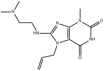 7-allyl-8-((2-(dimethylamino)ethyl)amino)-3-methyl-3,7-dihydro-1H-purine-2,6-dione 구조식 이미지