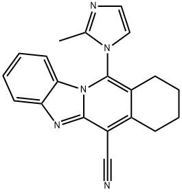 11-(2-methyl-1H-imidazol-1-yl)-7,8,9,10-tetrahydrobenzo[4,5]imidazo[1,2-b]isoquinoline-6-carbonitrile Structure