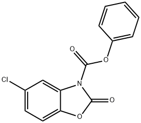5-Chloro-2-oxo-benzooxazole-3-carboxylic acid phenyl ester Structure
