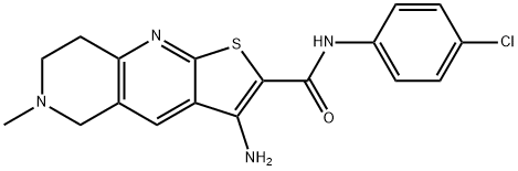 3-amino-N-(4-chlorophenyl)-6-methyl-7,8-dihydro-5H-thieno[2,3-b][1,6]naphthyridine-2-carboxamide 구조식 이미지