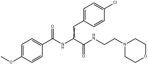 (Z)-N-(1-(4-chlorophenyl)-3-((2-morpholinoethyl)amino)-3-oxoprop-1-en-2-yl)-4-methoxybenzamide Structure