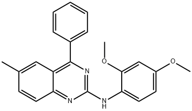 N-(2,4-dimethoxyphenyl)-6-methyl-4-phenylquinazolin-2-amine Structure