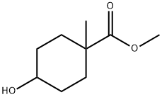 4-Hydroxy-1-methyl-cyclohexanecarboxylic acid methyl ester Structure