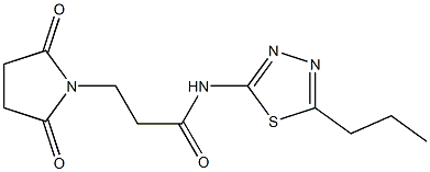 3-(2,5-dioxopyrrolidin-1-yl)-N-(5-propyl-1,3,4-thiadiazol-2-yl)propanamide Structure