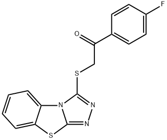 2-(benzo[4,5]thiazolo[2,3-c][1,2,4]triazol-3-ylthio)-1-(4-fluorophenyl)ethan-1-one Structure