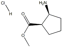 (1R,2S)-Methyl 2-aminocyclopentanecarboxylate hydrochloride Structure