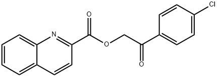2-(4-chlorophenyl)-2-oxoethyl quinoline-2-carboxylate 구조식 이미지