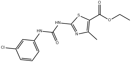 ethyl 2-(3-(3-chlorophenyl)ureido)-4-methylthiazole-5-carboxylate 구조식 이미지