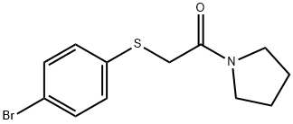 2-(4-bromophenyl)sulfanyl-1-pyrrolidin-1-ylethanone Structure