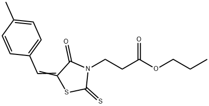 propyl (E)-3-(5-(4-methylbenzylidene)-4-oxo-2-thioxothiazolidin-3-yl)propanoate Structure