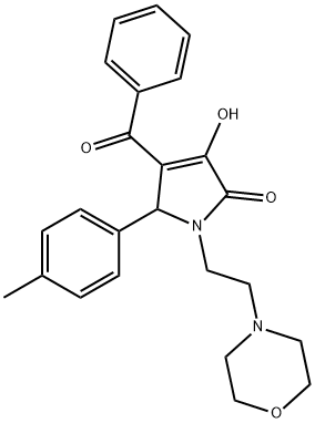 4-benzoyl-3-hydroxy-1-(2-morpholinoethyl)-5-(p-tolyl)-1,5-dihydro-2H-pyrrol-2-one Structure