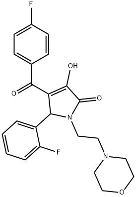 4-(4-fluorobenzoyl)-5-(2-fluorophenyl)-3-hydroxy-1-(2-morpholinoethyl)-1,5-dihydro-2H-pyrrol-2-one Structure