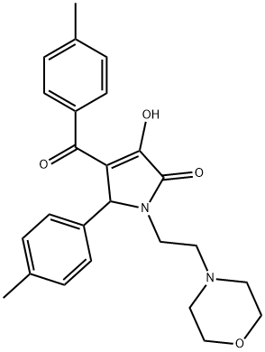 3-hydroxy-4-(4-methylbenzoyl)-1-(2-morpholinoethyl)-5-(p-tolyl)-1,5-dihydro-2H-pyrrol-2-one Structure