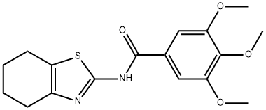 3,4,5-trimethoxy-N-(4,5,6,7-tetrahydrobenzo[d]thiazol-2-yl)benzamide 구조식 이미지