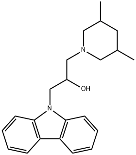 1-(9H-carbazol-9-yl)-3-(3,5-dimethylpiperidin-1-yl)propan-2-ol Structure