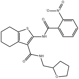 2-(2-nitrobenzamido)-N-((tetrahydrofuran-2-yl)methyl)-4,5,6,7-tetrahydrobenzo[b]thiophene-3-carboxamide Structure