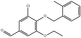 3-Chloro-5-ethoxy-4-(2-methyl-benzyloxy)-benzaldehyde 구조식 이미지