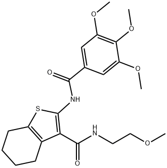 N-(2-methoxyethyl)-2-(3,4,5-trimethoxybenzamido)-4,5,6,7-tetrahydrobenzo[b]thiophene-3-carboxamide Structure