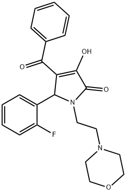 4-benzoyl-5-(2-fluorophenyl)-3-hydroxy-1-(2-morpholinoethyl)-1,5-dihydro-2H-pyrrol-2-one Structure