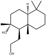 1-Naphthaleneethanol,decahydro-2-hydroxy- 2,5,5,8a-tetramethyl-,(1R,2R,4aS,8aS)- Structure