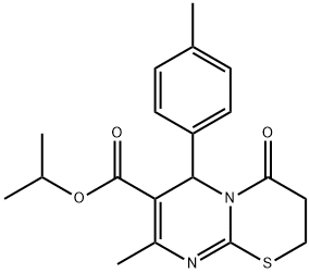 isopropyl 8-methyl-4-oxo-6-(p-tolyl)-3,4-dihydro-2H,6H-pyrimido[2,1-b][1,3]thiazine-7-carboxylate Structure