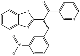 (Z)-2-(benzo[d]oxazol-2-yl)-3-(3-nitrophenyl)-1-(pyridin-3-yl)prop-2-en-1-one Structure