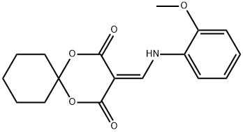 3-(((2-methoxyphenyl)amino)methylene)-1,5-dioxaspiro[5.5]undecane-2,4-dione 구조식 이미지