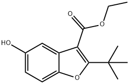 ethyl 2-(tert-butyl)-5-hydroxybenzofuran-3-carboxylate 구조식 이미지