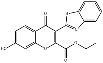 ethyl 3-(benzo[d]thiazol-2-yl)-7-hydroxy-4-oxo-4H-chromene-2-carboxylate 구조식 이미지