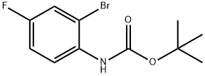 tert-Butyl (2-bromo-4-fluorophenyl)carbamate 구조식 이미지